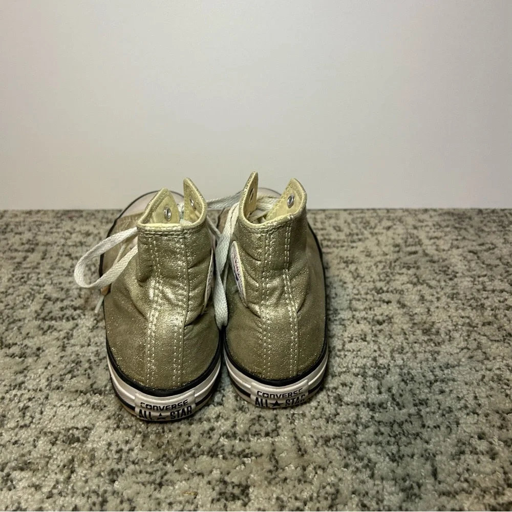 Converse Metallic Gold Vintage Hi-Top Sneakers Size 3 Kid’s
